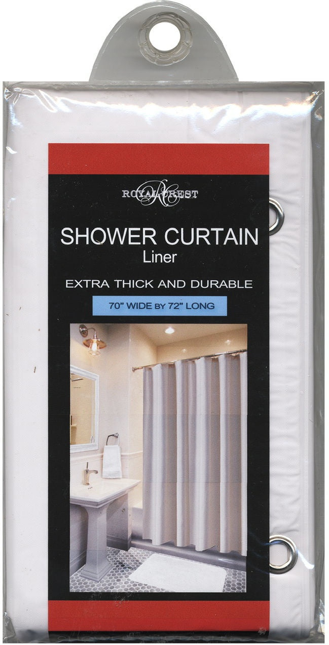 RC-01000 - SHOWER CURTAIN- LINER- W/GROMET WHITE