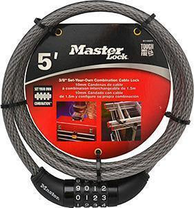 MS8119DPF - MASTER CABLE LOCK 60" - 10mm RESETABLE COMBINATION