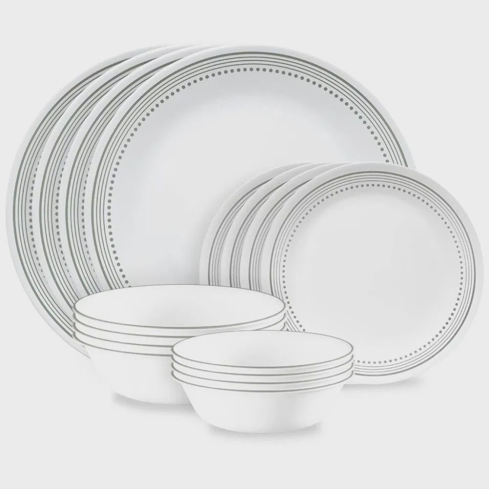 1149064 - 16 PC MYSTIC GREY DINNERWARE SET
