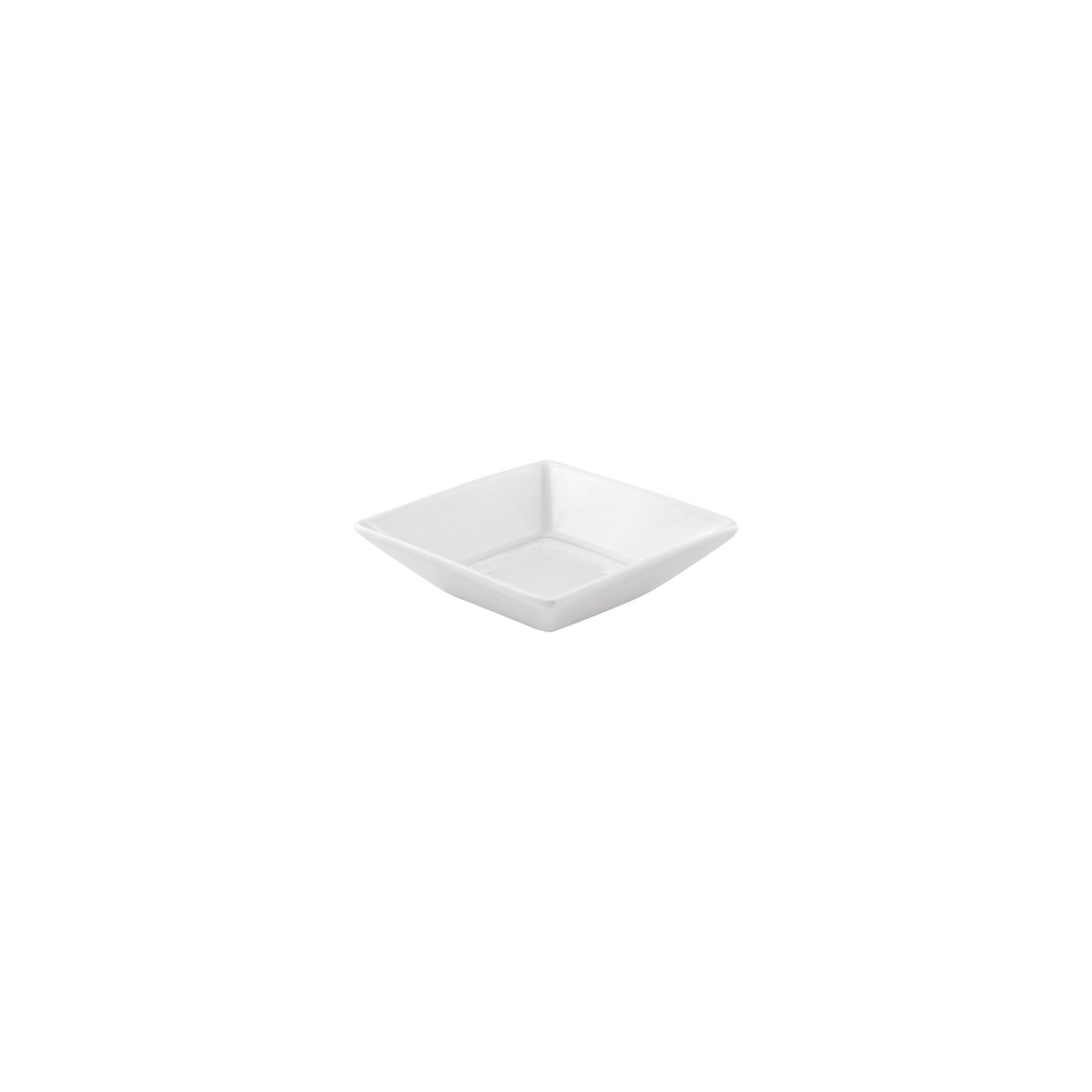 VL-0558 - Vikko Lightning - White Square Sauce Dish, 3.5""