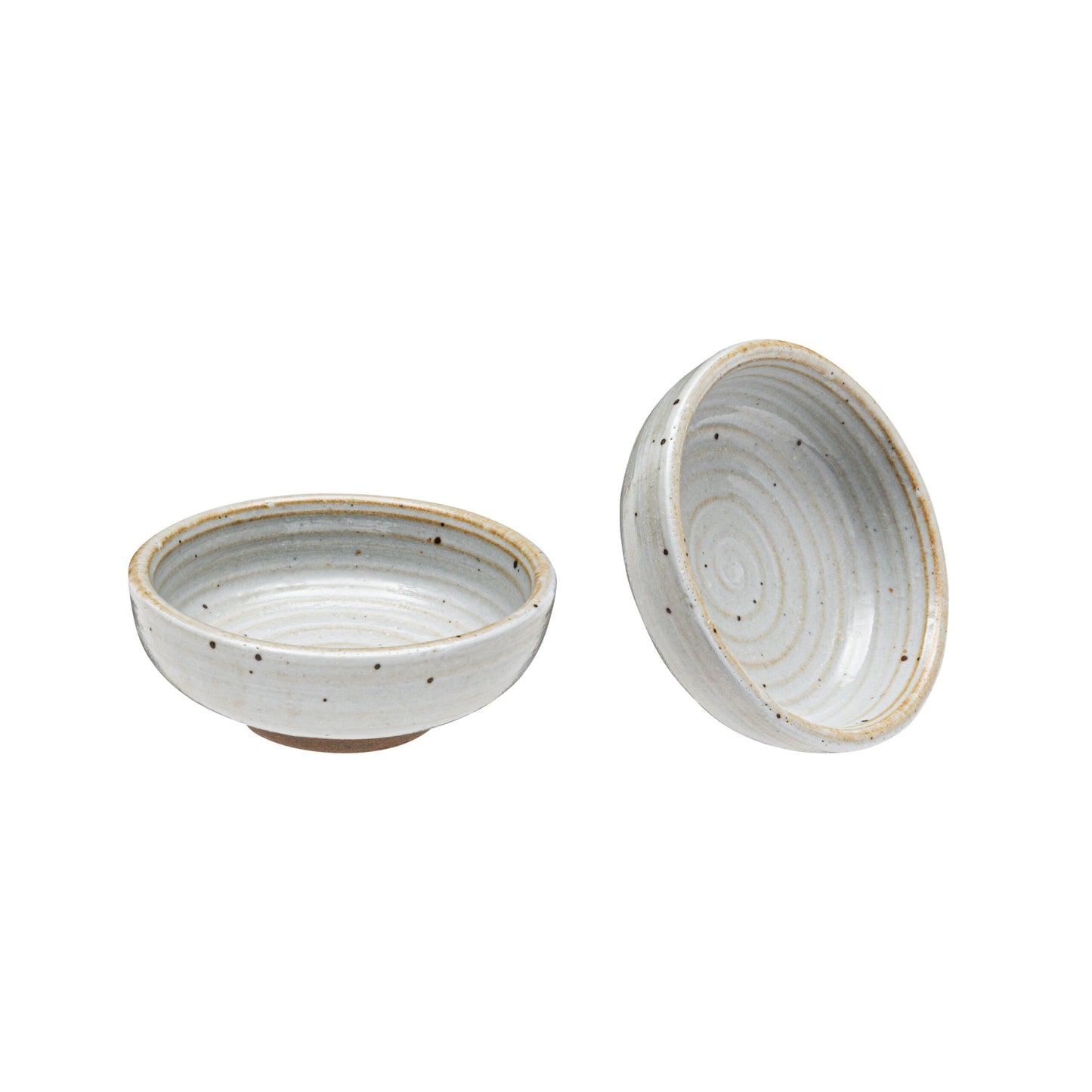 VS-PM3-7230 - Vikko Stoneware, Palm Mini Bowl, Cream White With Speckled Brown, 3."