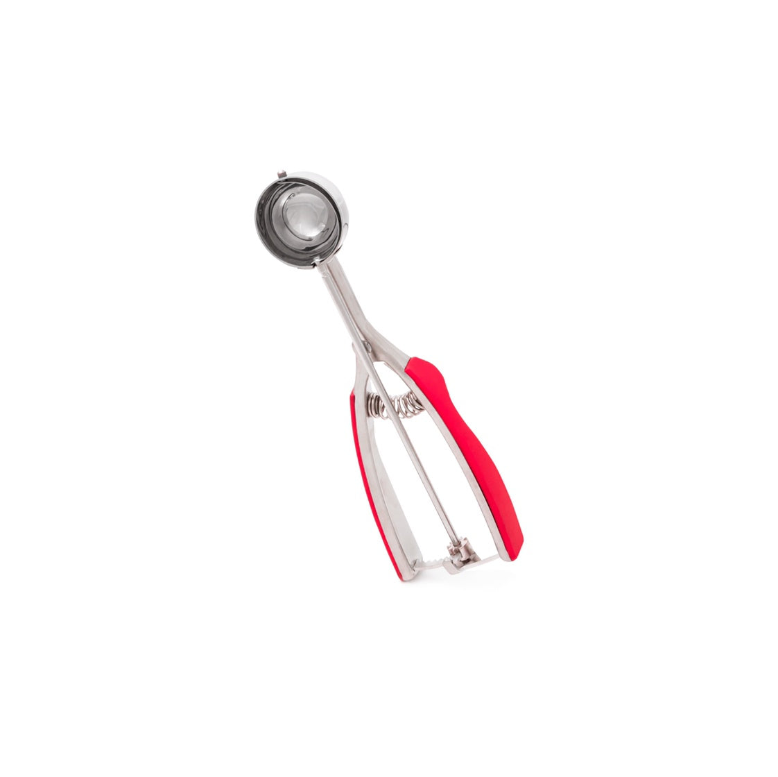 M5314-R - Millvado - SS Ice Cream Scoop With Soft Grip Handles, Small 1.6'' Dia Red