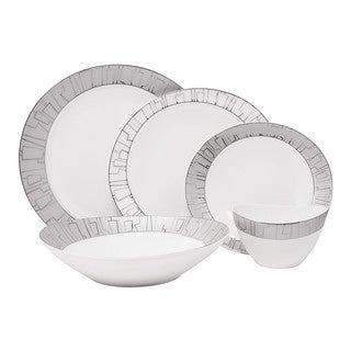 VS-2018-SS - Vikko Shine - Sienna Silver , 20 Pc Dinnerware Set