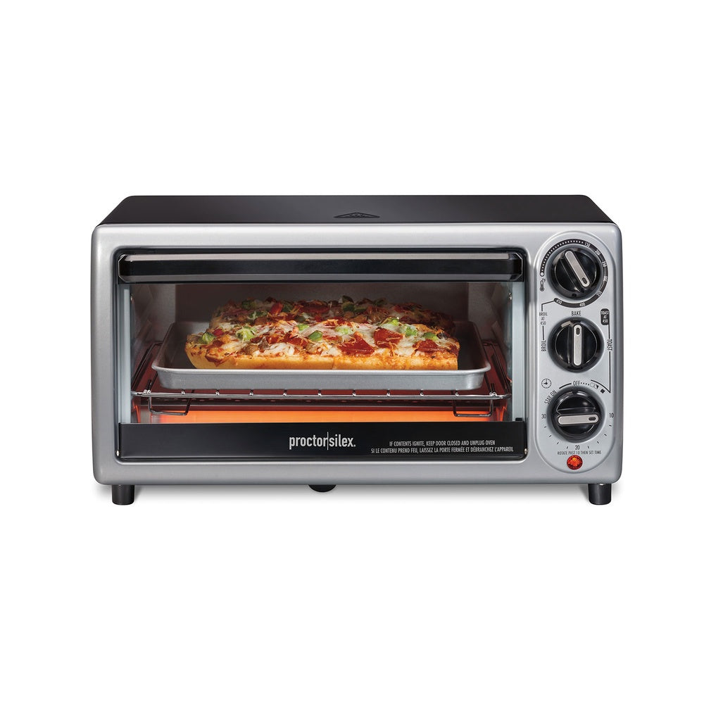31122 - PROCTOR SILEX 4 Slice Toaster Oven Black SS