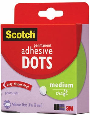 3M-010-300M - ADHESIVE DOTS 300/PK MEDIUM