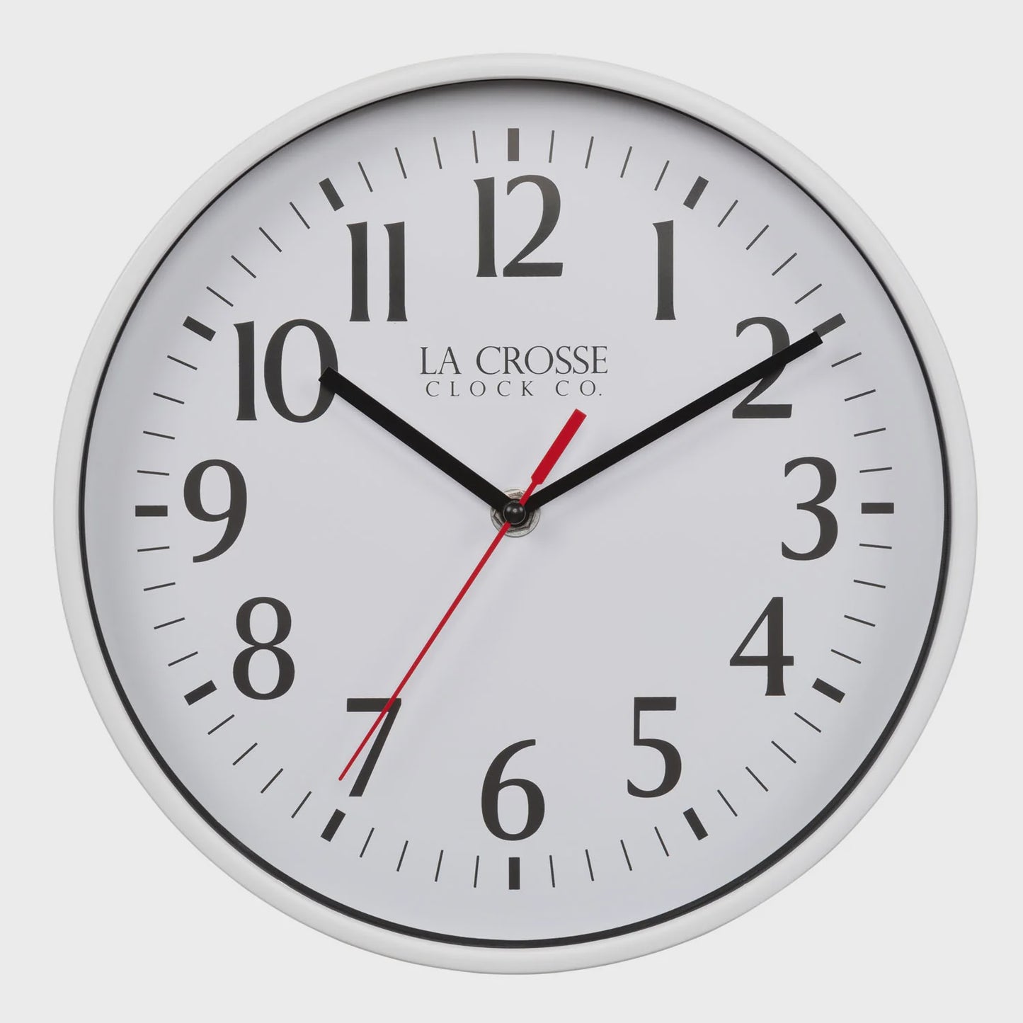 LAC404-3025W - 10-Inch Basic Analog Wall Clock - White