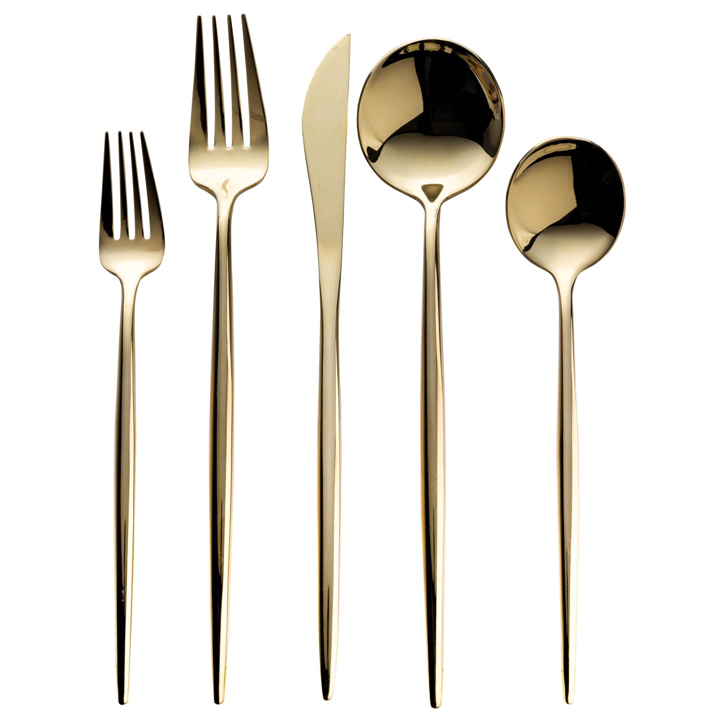 VF-15-VCG-SET - Vikko Dine - Vera, Mirror Champagne Gold, 18/10 SS, Flatware, 20 Pc Set