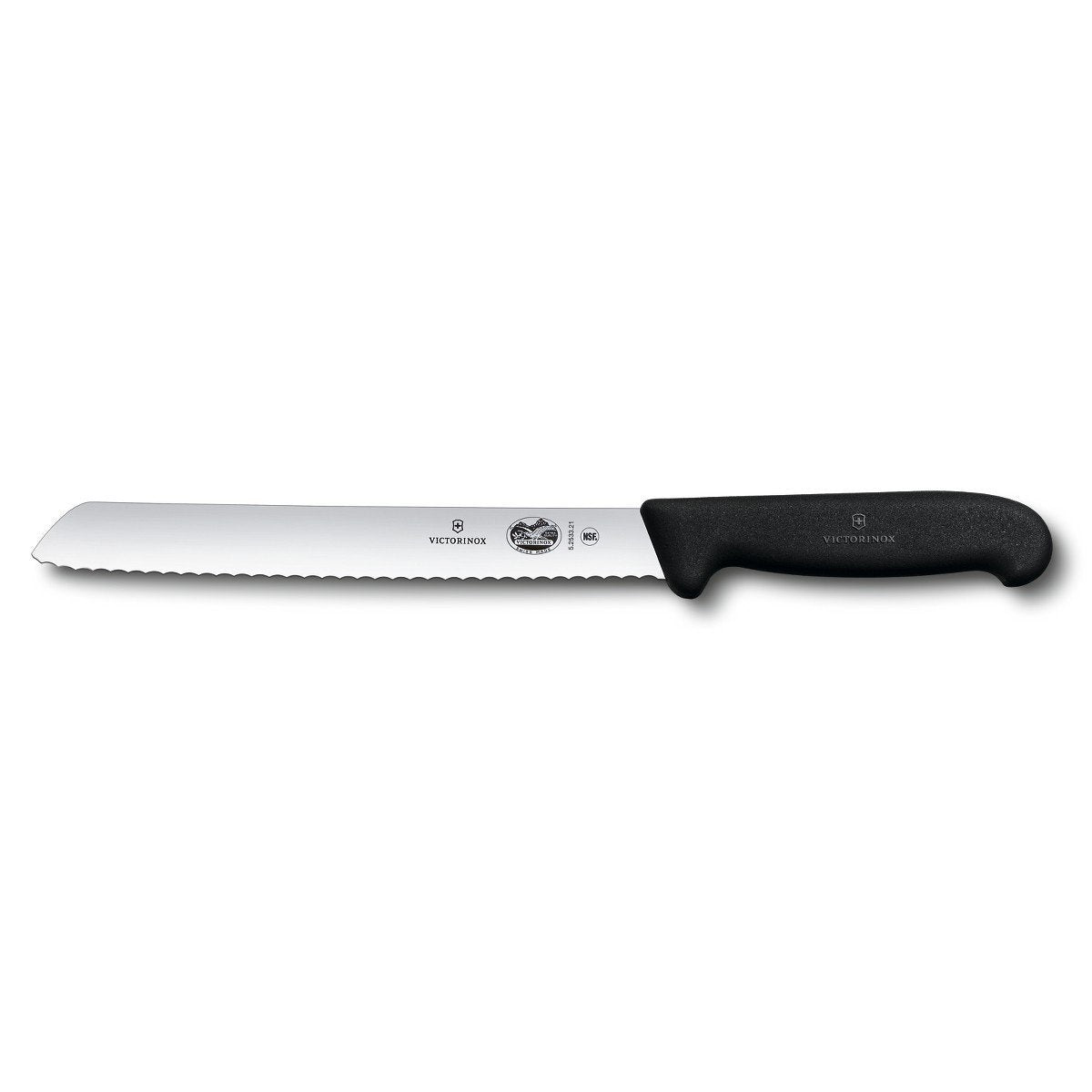 5.2533.21/40549 - Fibrox Pro Bread Knife, Serrated, Slanted Tip, 8 "", Black