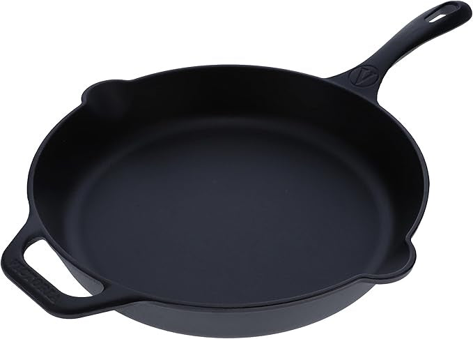 SKL-212 - 12” Seasoned Cast Iron Skillet With Helper Handle