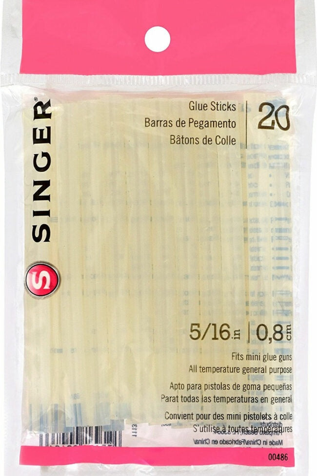 SING-00486 - SINGER-GLUE GUN STICKS-MINI 4" 20ct