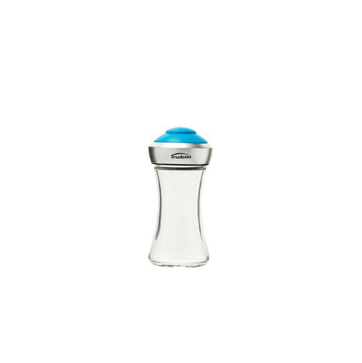 TR-07121011 - Trudeau - Glass, Pop Salt & Pepper Shaker, Blue Top