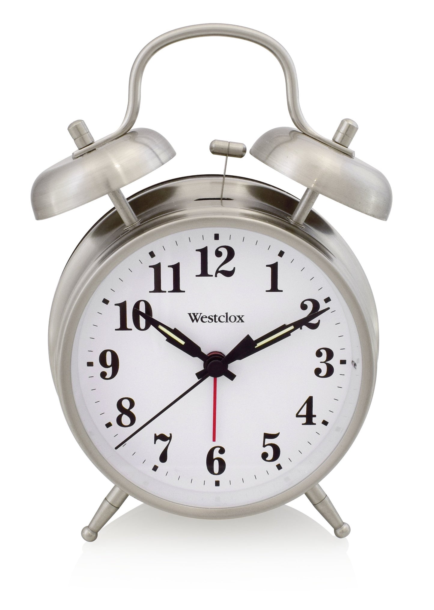 70010 - Westclox Twin Bell Alarm Clock Silver