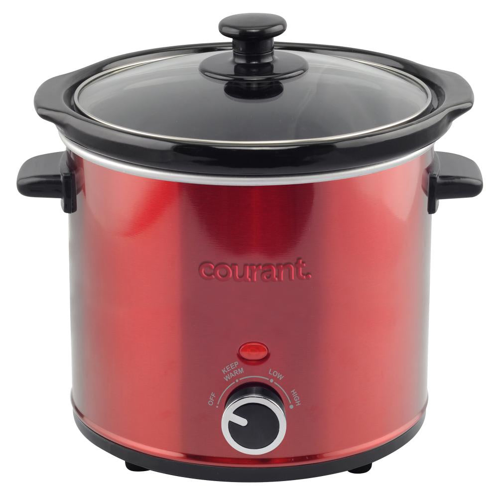 COUCSC3024R- COURANT 3.2 QT SLOW COOKER RED STAINLES