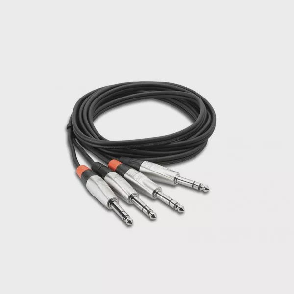 HSS-010X2 - PRO DUAL CABLE 1/4" TRS - SAME 10FT