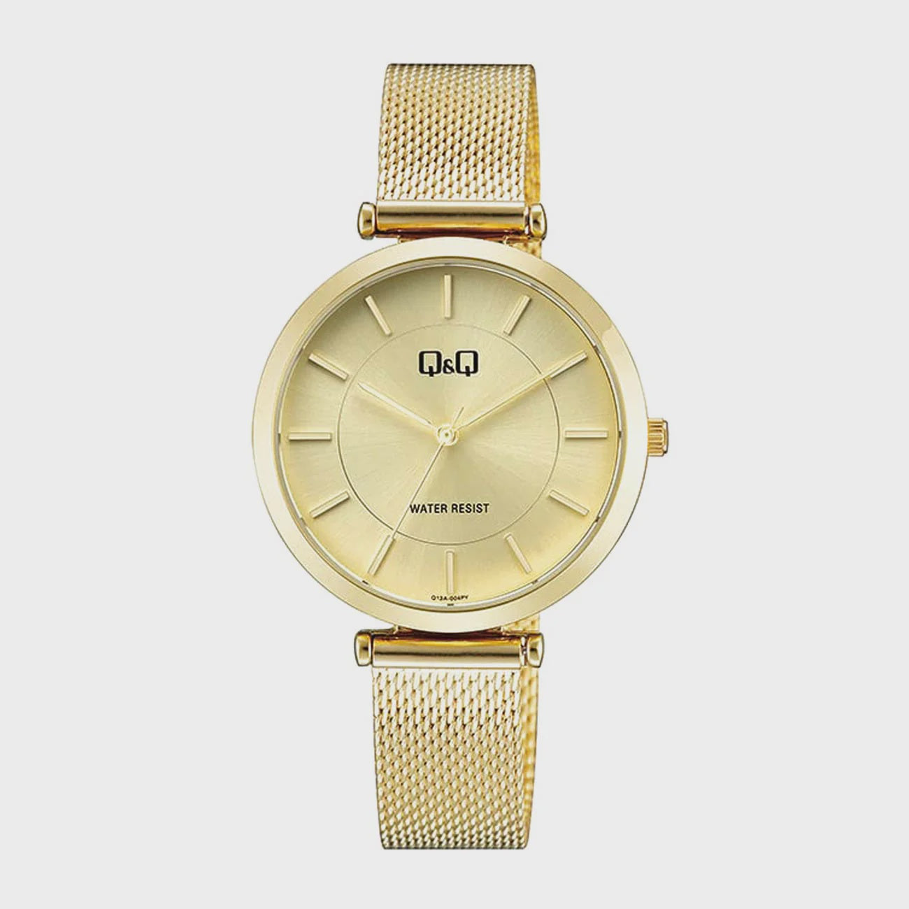 QQQ13A-004PY - Q&Q Analog Gold Mesh Gold Dial Watch