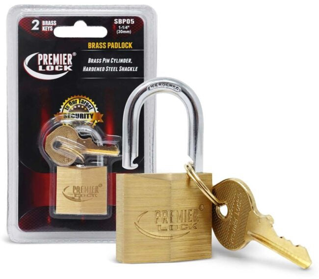 GT-SBP05 - PADLOCK-BRASS-KEYED DIFFRENTLY 1.25"