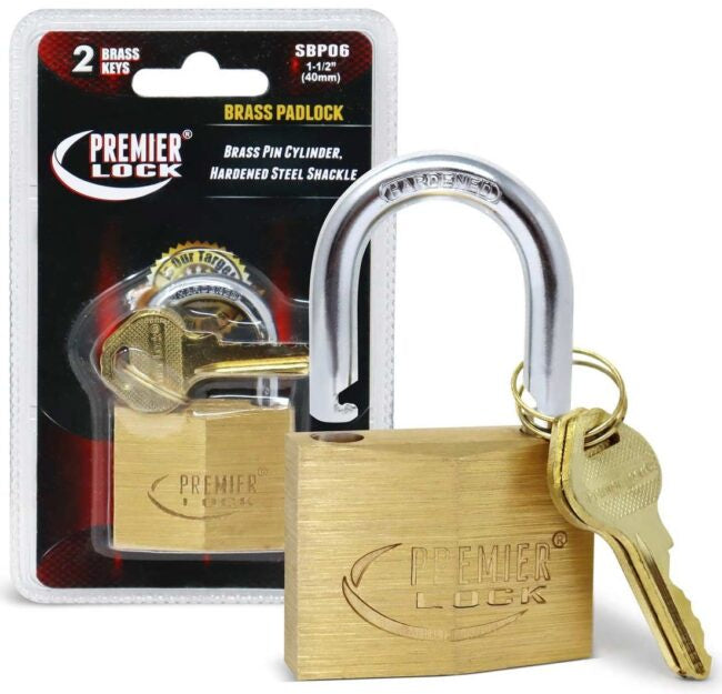 GT-SBP06 - PADLOCK-BRASS-KEYED DIFFRENTLY 1.5"