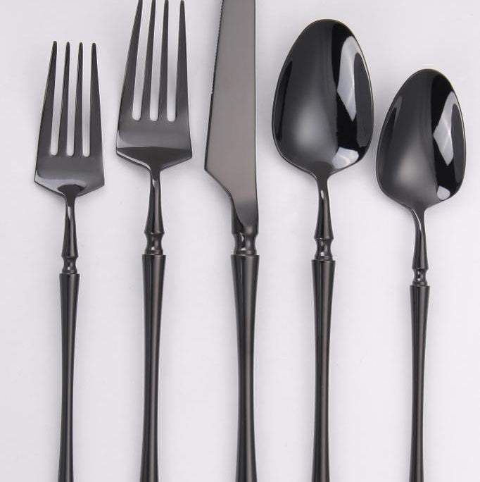 VF-35-IB-SET - Irene, Mirror Black, 18/10 Flatware, 20 Pc Set, Service