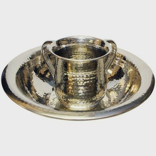 WBS40 - Wash Set Stainless Steel - Cup 5.5"H Bowl 12"W X 3"H