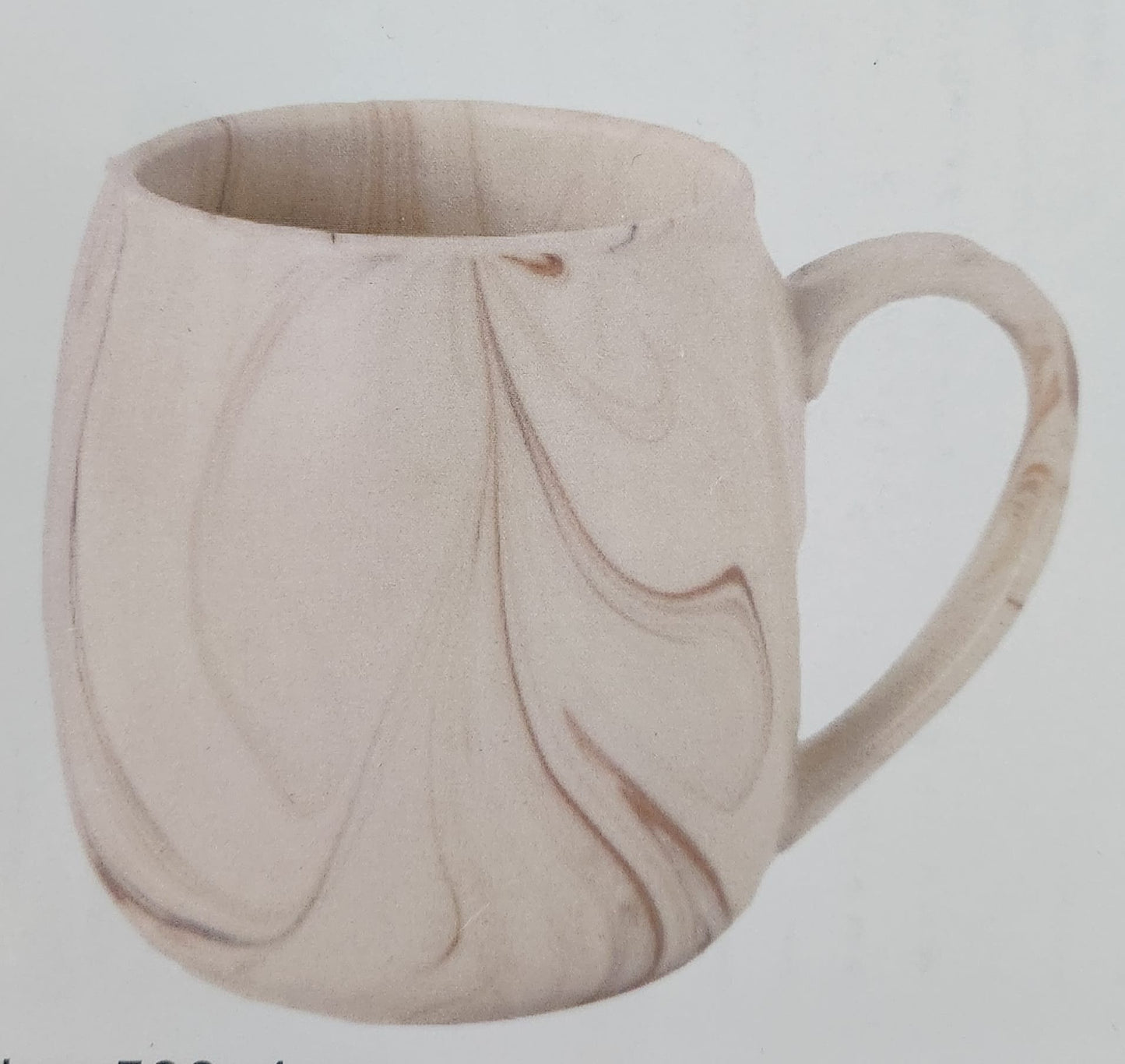 500-1 - MUGS SET/4 MARBLE SHINY