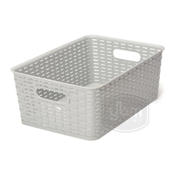 ba426grey - Rattan Basket Large Grey