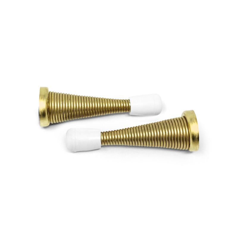 FL211BL - Bright Brass Spring Doorstop (2-Pack)