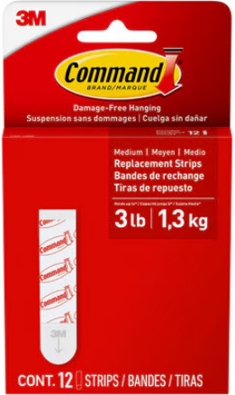 3M-17021-12ESF - REPLACE STRIPS-MEDIUM – 12 PACK