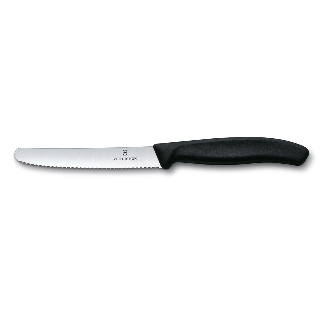 6.7833 - Swiss Classic Tomato Knife, Serrated, Round Tip, 4.5, Black