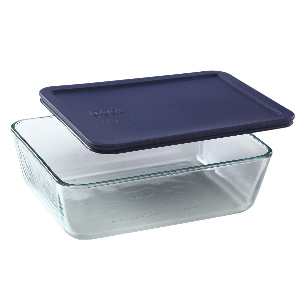 6017400 - Pyrex 11c Rect Glass Storage w Blue Lid