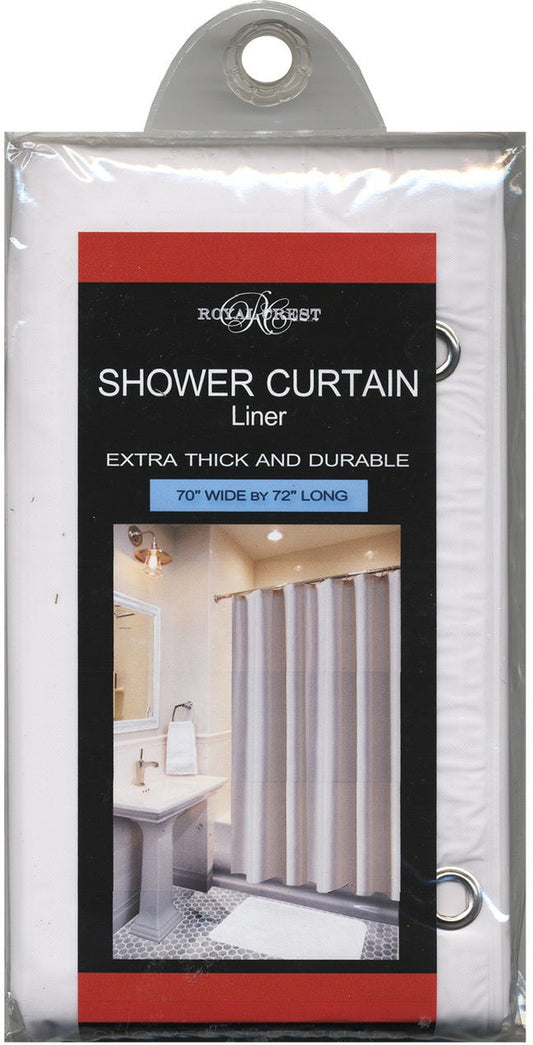 RC-01000 - SHOWER CURTAIN- LINER- W/GROMET WHITE