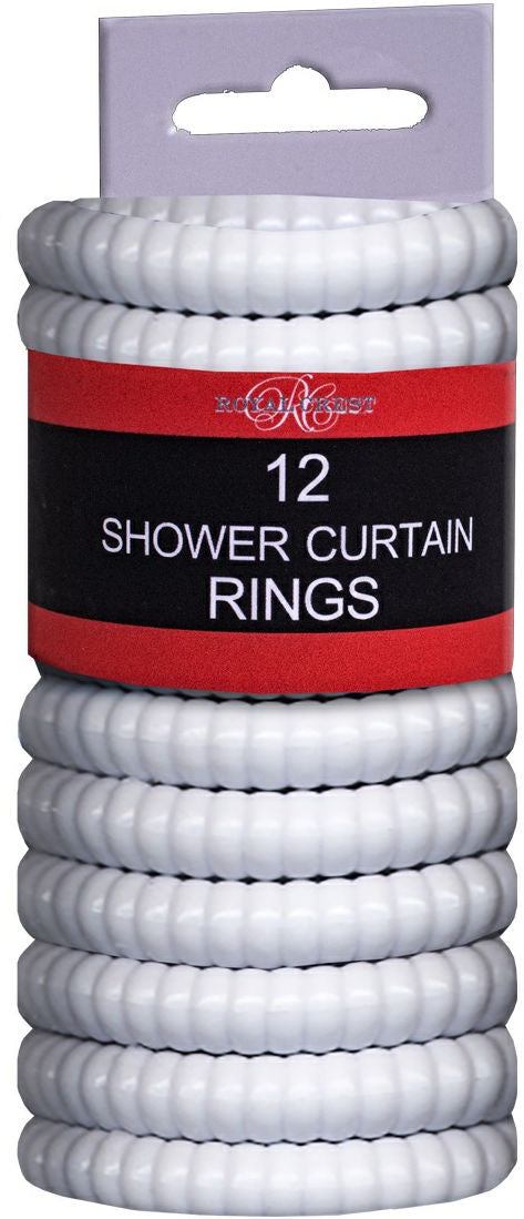 RC-01100 - SHOWER HOOKS- 12ct WHITE
