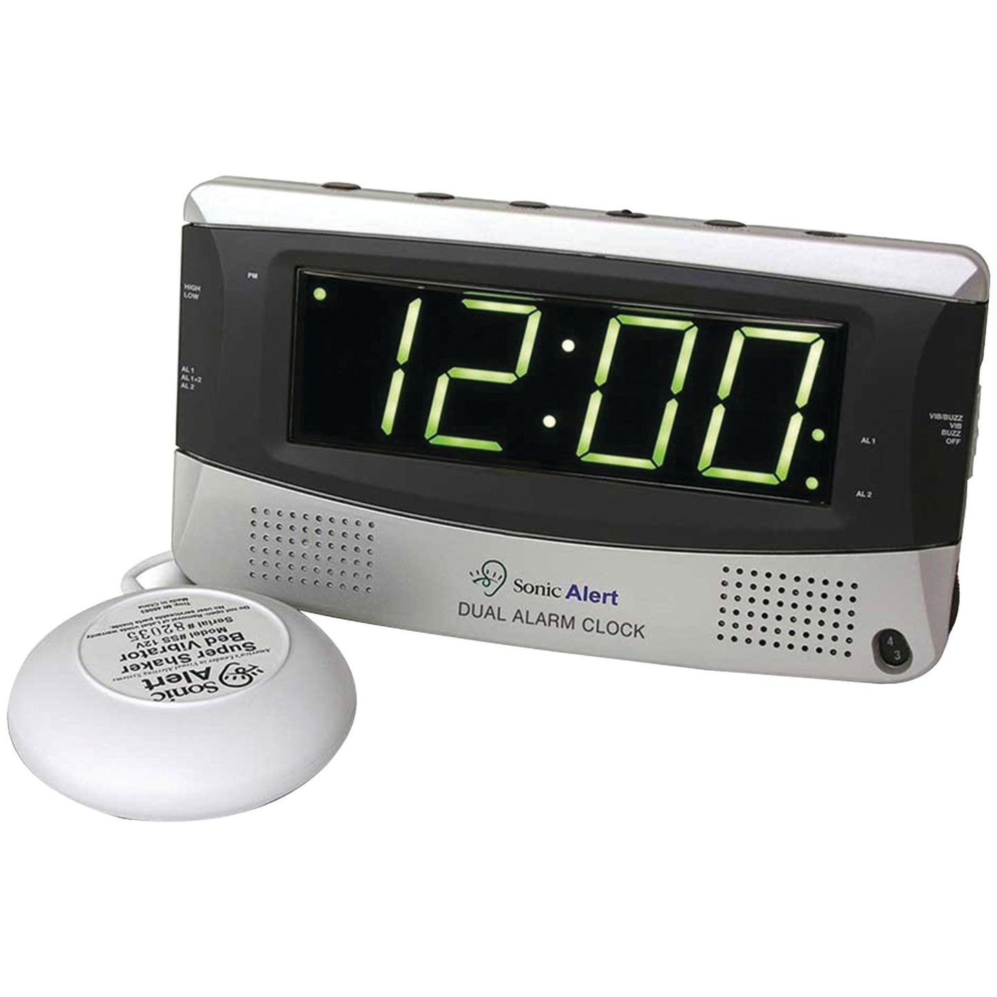 SONALESBD375SS - Sonic alert 1.8 led display snooze super shaker dual alarm clock