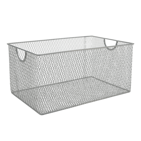 1116 -Mesh Organizer Silver 5.8 x 7.8 x 12.1