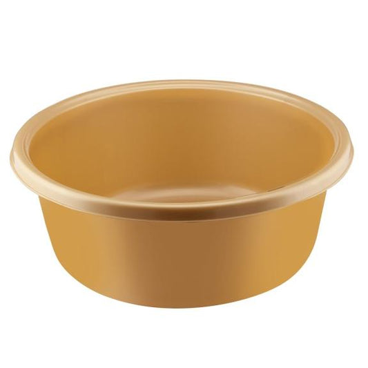 1148 - Round Plastic Wash Basin 11.25in gold
