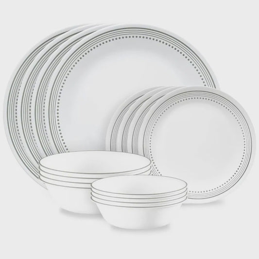 1149064 - 16 PC MYSTIC GREY DINNERWARE SET