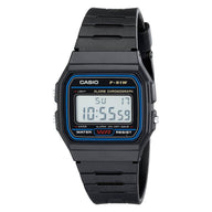 CASF91W-1 - Casio Mens Classic Black Digital Watch Resin Strap