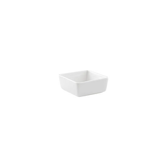 VL-0559-1 - Vikko Lightning - White Deep Square Dish, 1.6""
