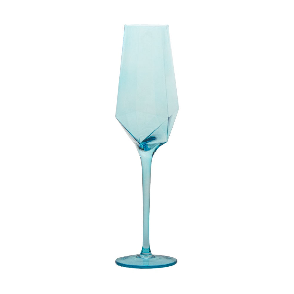 VD-7015-BL - Vikko Decor - Sparkle,Blue, Champagne Flute, Glass, 15 Oz