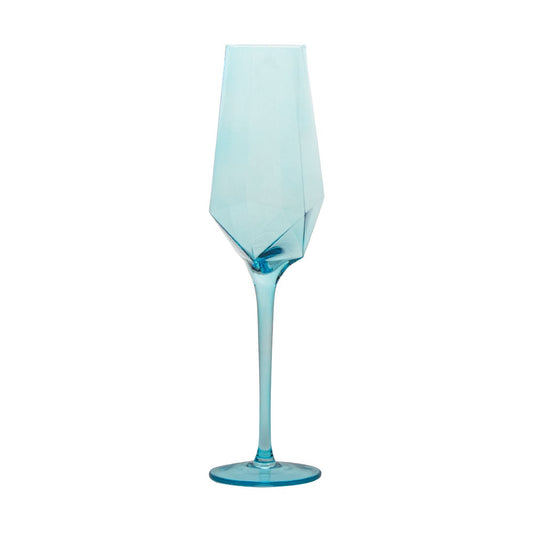 VD-7015-BL - Vikko Decor - Sparkle,Blue, Champagne Flute, Glass, 15 Oz