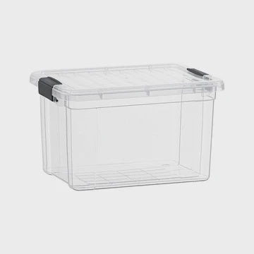 1316 - Clear Storage Box with Lid, 14.7 Quart