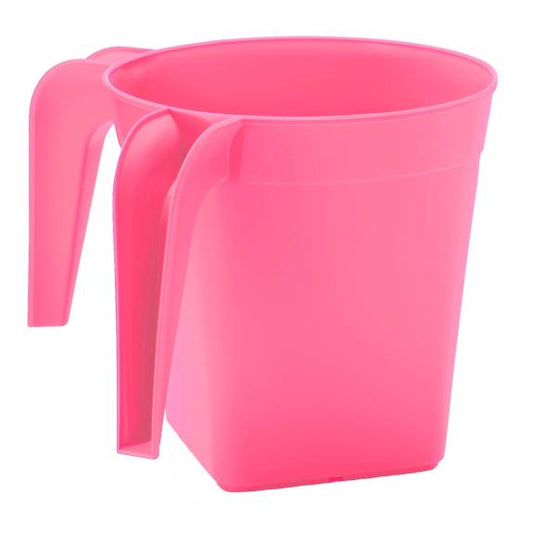 1332 - Square Plastic Wash Cup Pink