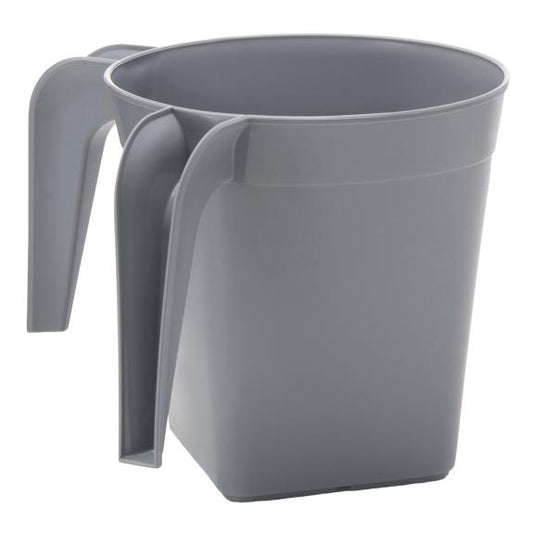 1332 - Square Plastic Wash Cup Grey