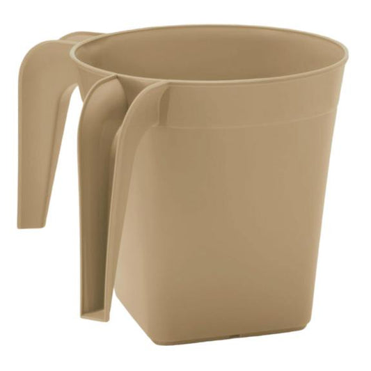1332 - Square Plastic Wash Cup Beige