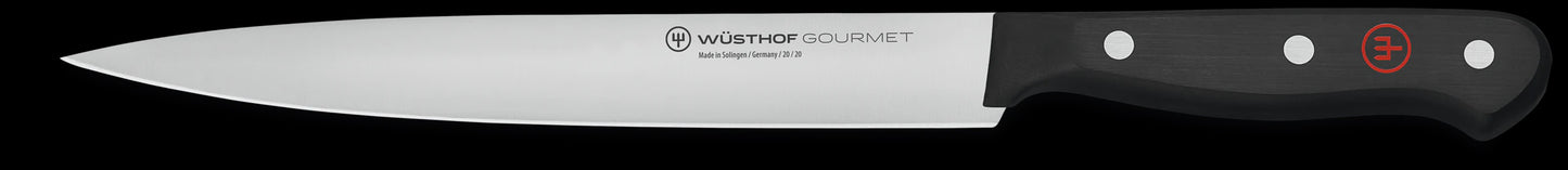 W-4114/20-1025048820 - Wusthof - Gourmet Carving Knife, Straight, Spear Tip, 8"", Black