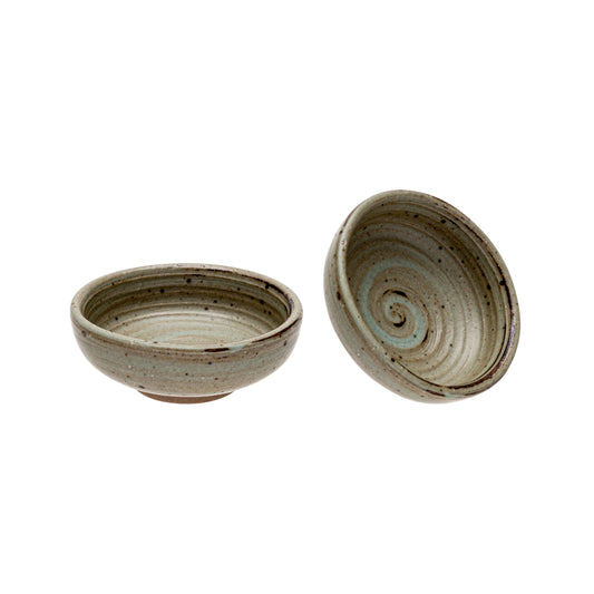 VS-PM3-7231 - Vikko Stoneware, Palm Mini Bowl, Sage Green Speckled Brown, 3."
