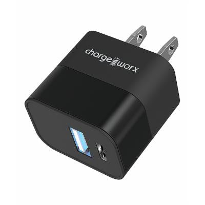 CHA-CX3054BK - Wall Charger USB-C &USB-A 3.1-AMP 2-USB-Port Black