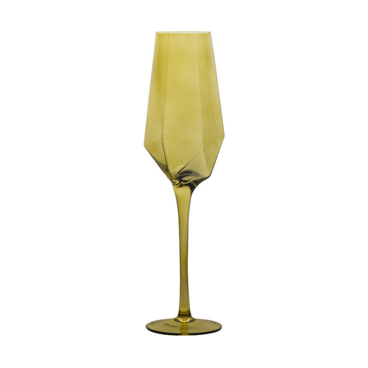 VD-7015-GR - Vikko Decor - Sparkle, Green, Champagne Flute, Glass, 15 Oz