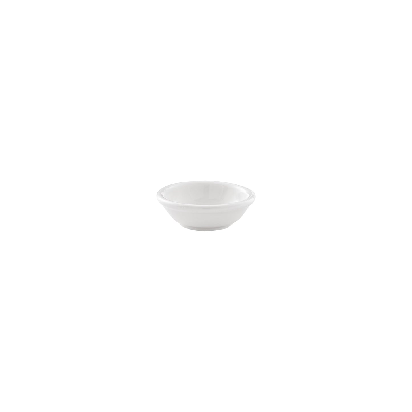 VL-0567 - Vikko Lightning - White Round Thick Sauce Dish, 2.8""