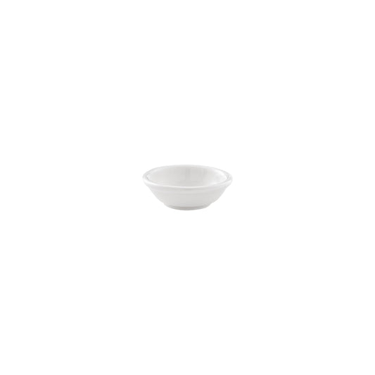 VL-0567 - Vikko Lightning - White Round Thick Sauce Dish, 2.8""