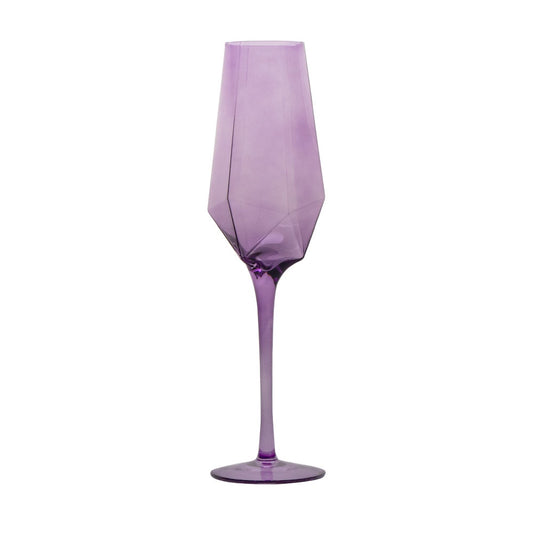 VD-7015-PU - Vikko Decor - Sparkle, Purple, Champagne Flute, Glass, 15 Oz